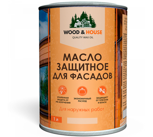 Купить МАСЛО ЗАЩИТНОЕ ДЛЯ ФАСАДОВ WOOD & HOUSE в Новочеркасске, Ростовская область